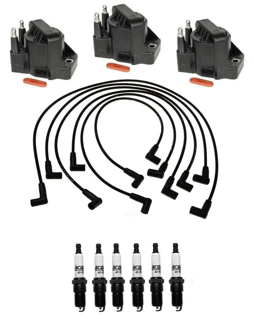 Set of 3 Ignition Coils & 6 Spark Plugs for Chevy Camaro Pontiac