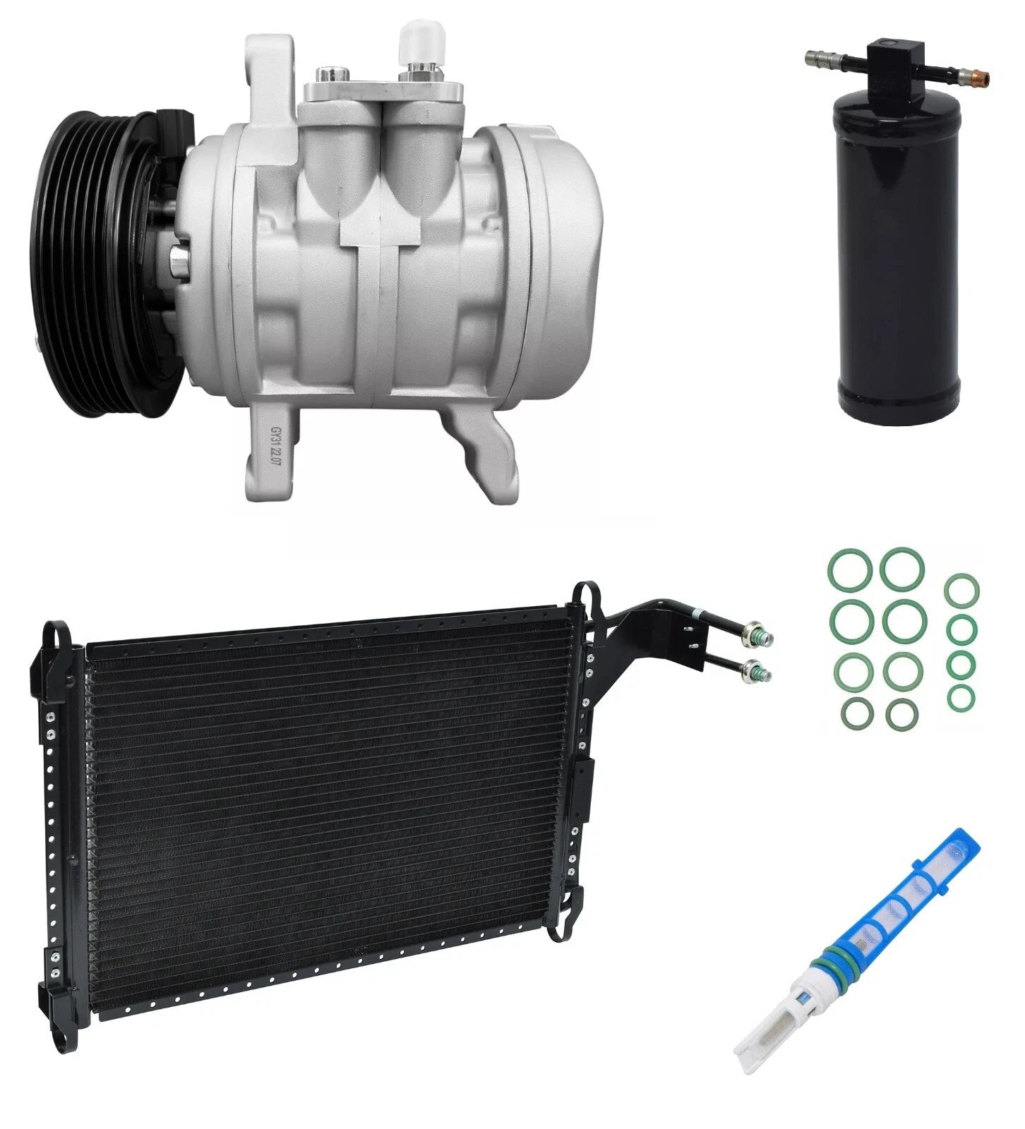 A C Compressor Kit With Condenser for Ford Mustang 3.8L (1983–1983)