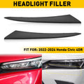 2X Headlight Eyelid Trim for Honda Civic (2022–2024)