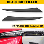2X Headlight Eyelid Trim for Honda Civic (2022–2024)