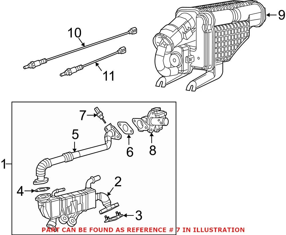 EGR Valve Temperature Sensor for Ram Jeep Dodge Chrysler (OEM)