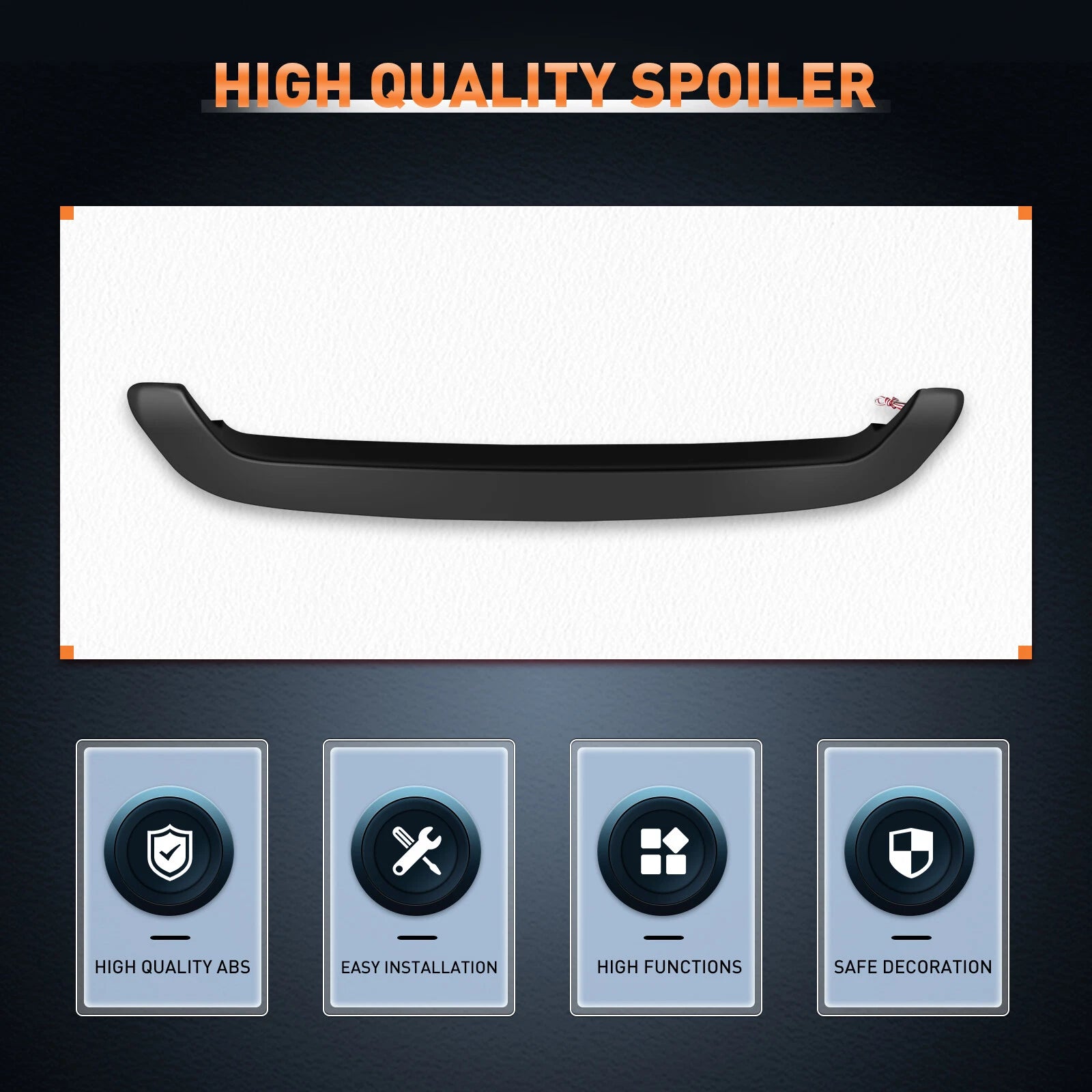 Matte Black Roof Wing Spoiler for Toyota 4Runner (2005–2009)
