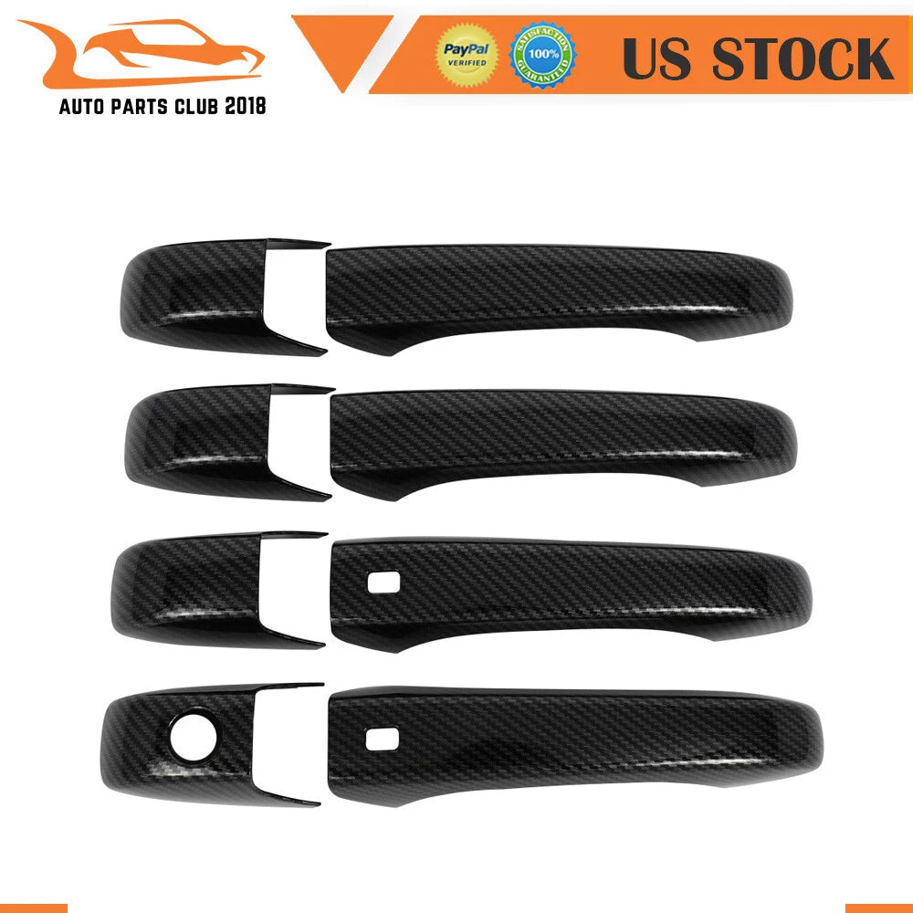 Set of 2 Door Handle Covers for Dodge Grand Caravan (2008–2020) Carbon Fiber