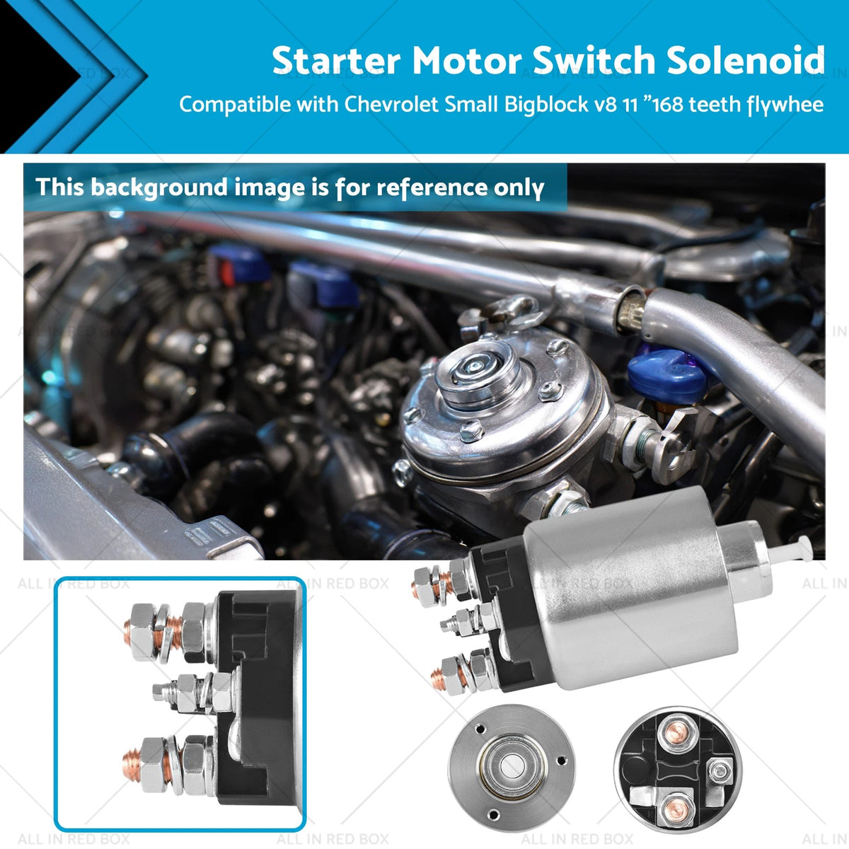 Starter Switch Solenoid for Chevy Small/Big Block V8 168T (1969–1995)