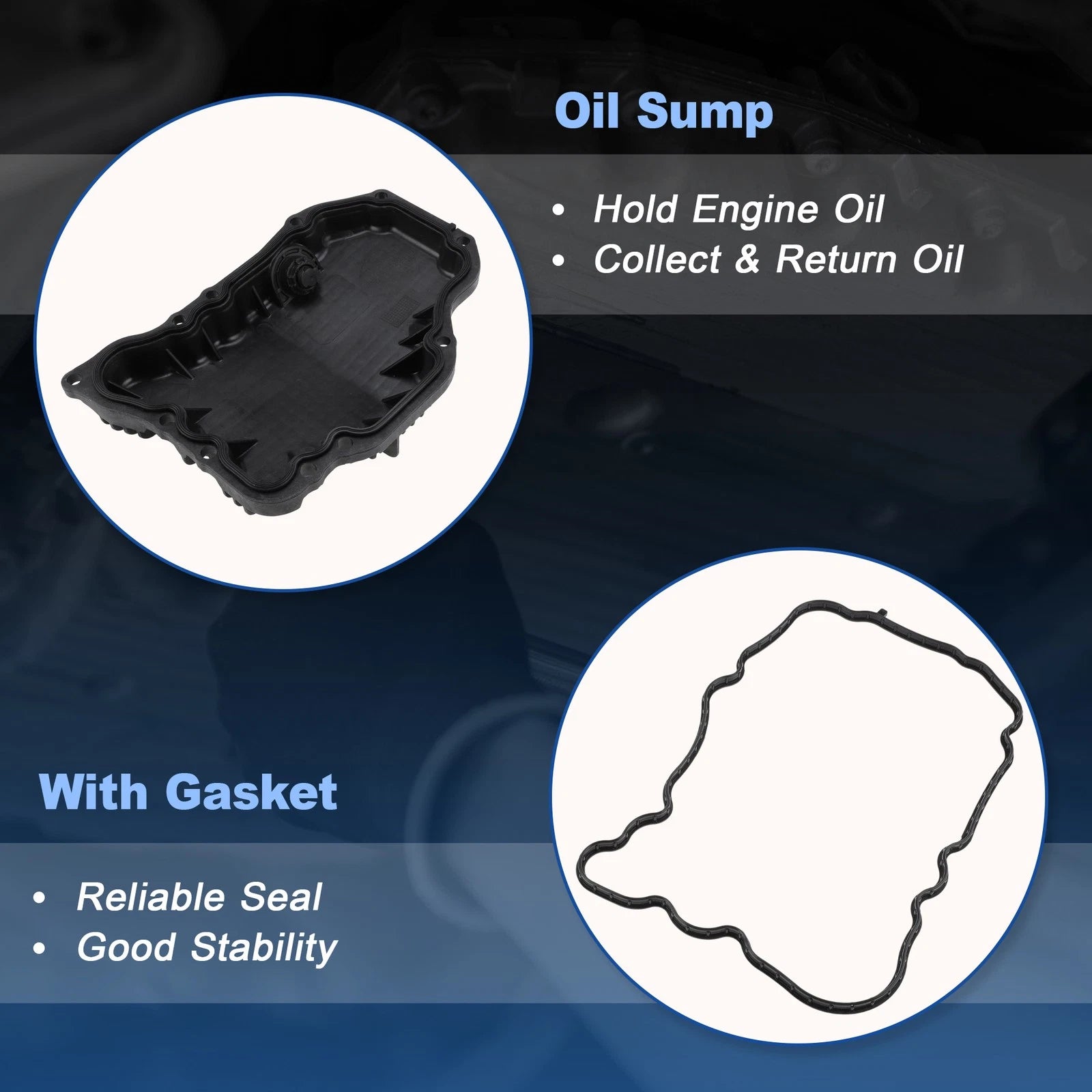 Oil Pan with Gasket for Nissan Rogue (2023–2024) 1.5L Engine