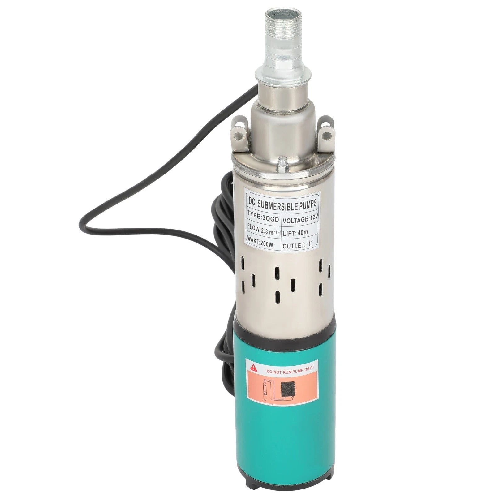 Solar Submersible Water Pump for Deep Wells - 40m Max Head