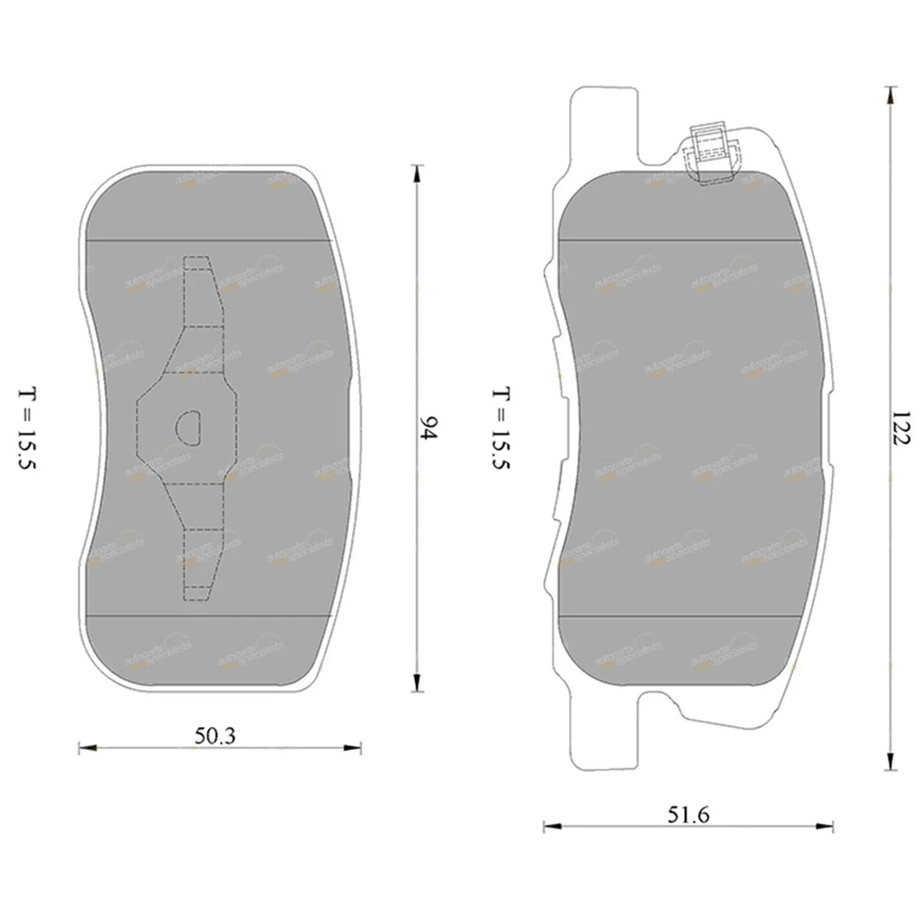 Front Disc Brake Pads Set for Mitsubishi Colt RG (2006-2012)