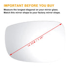 Left Side Heated White Mirror Glass for Mazda CX-3 (2015–2020)