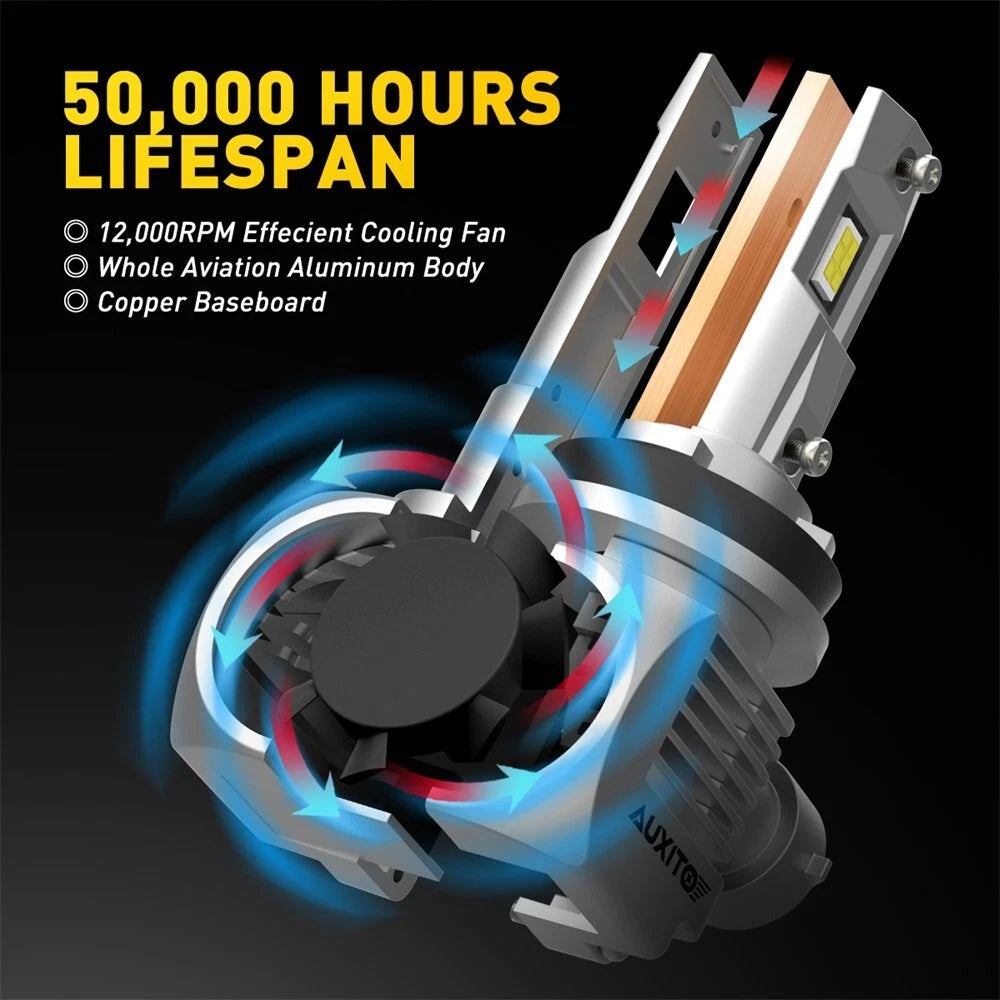 2X H11 H8 LED Headlight Bulbs for Low Beam (6000K)