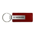 Burgundy Leather Keychain KC1548.HON - Officially Licensed for Honda