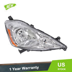 Headlight Assembly for Honda Fit Sport (2009–2011) Right Side Chrome Halogen