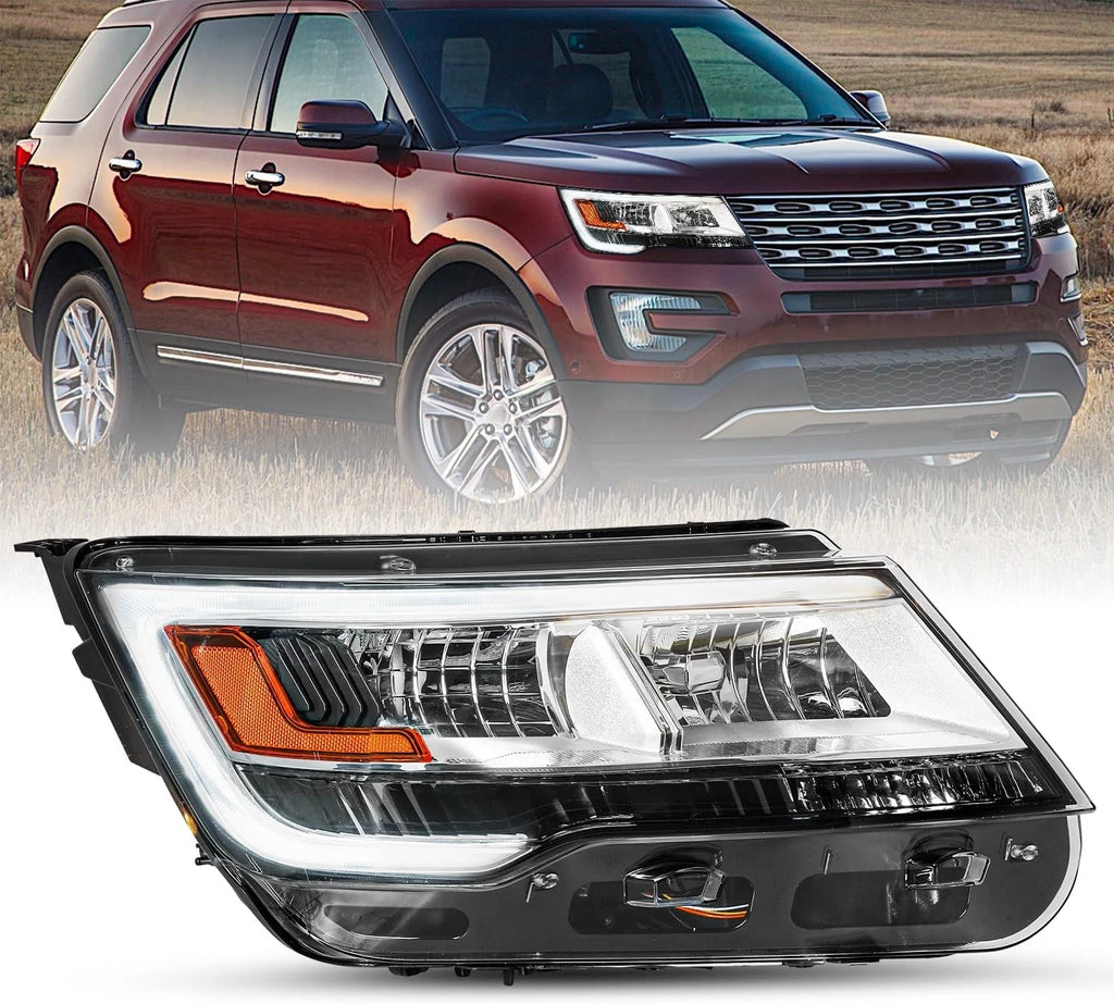 LED DRL Headlight for Ford Explorer Limited/XLT/Platinum (2016–2019) Right Side
