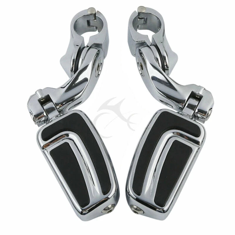 1 1/4" Short Angled Highway Engine Guard Footpeg Mount for Harley Touring