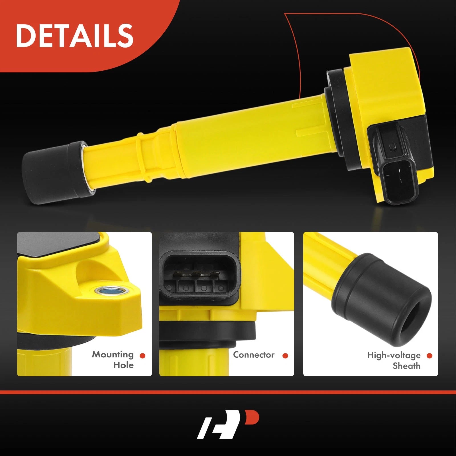 4X Yellow Ignition Coil for Honda Civic (2001-2005)