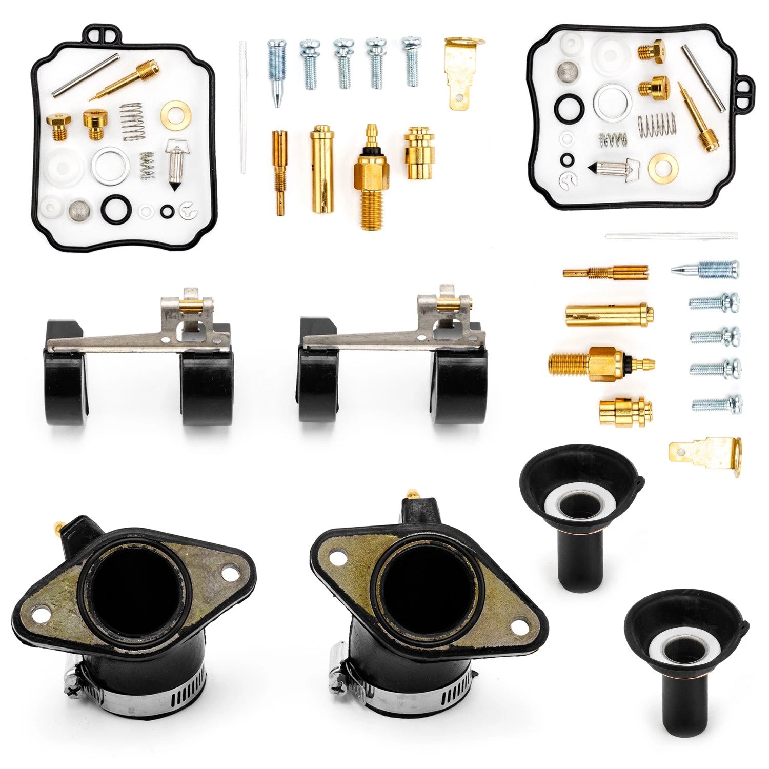 Carburetor Repair Rebuild Kit w/Intake Manifold for Yamaha V Star XVS650 (1998–2016)