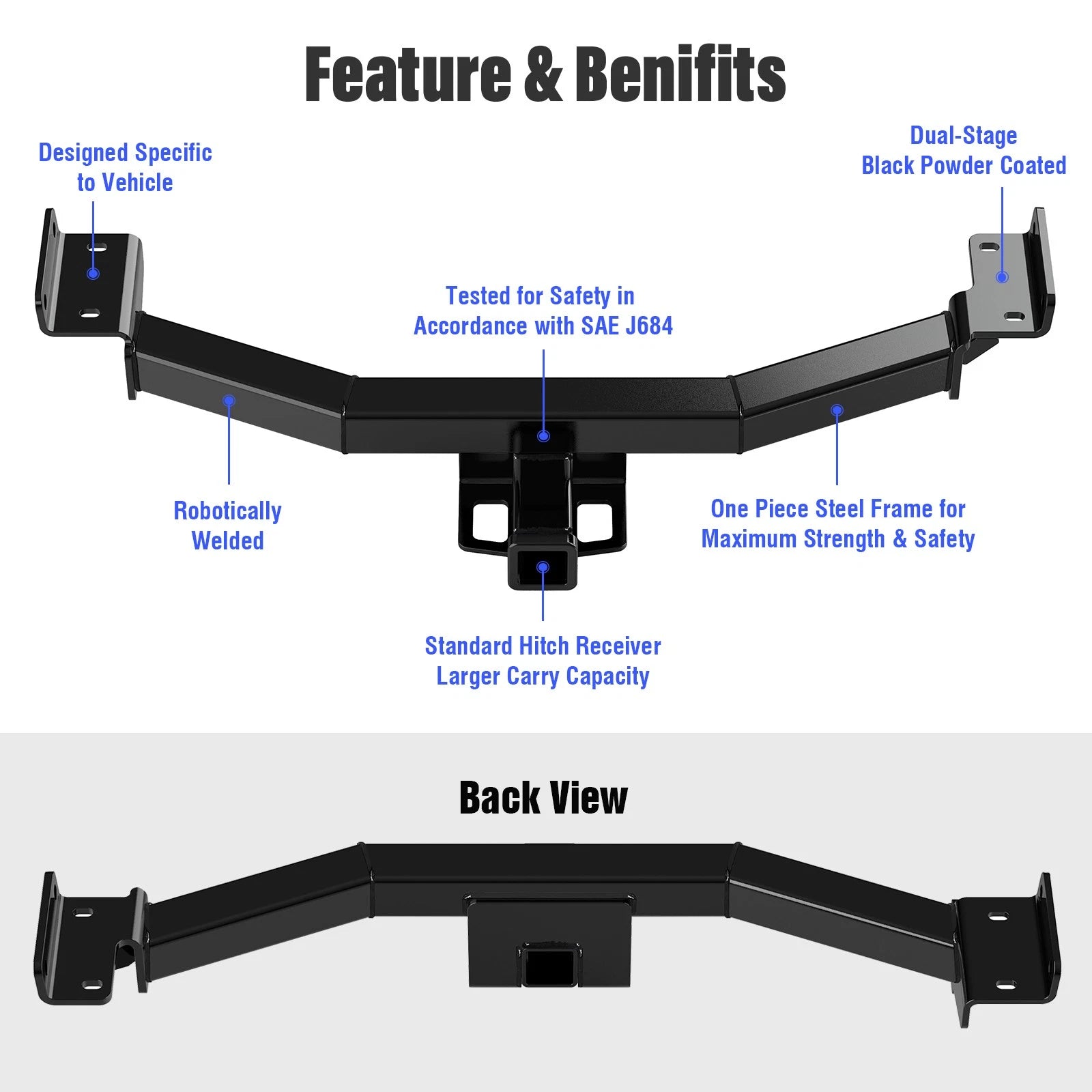 2 Inch Trailer Towing Hitch for Hyundai Tucson (Excluding Night)