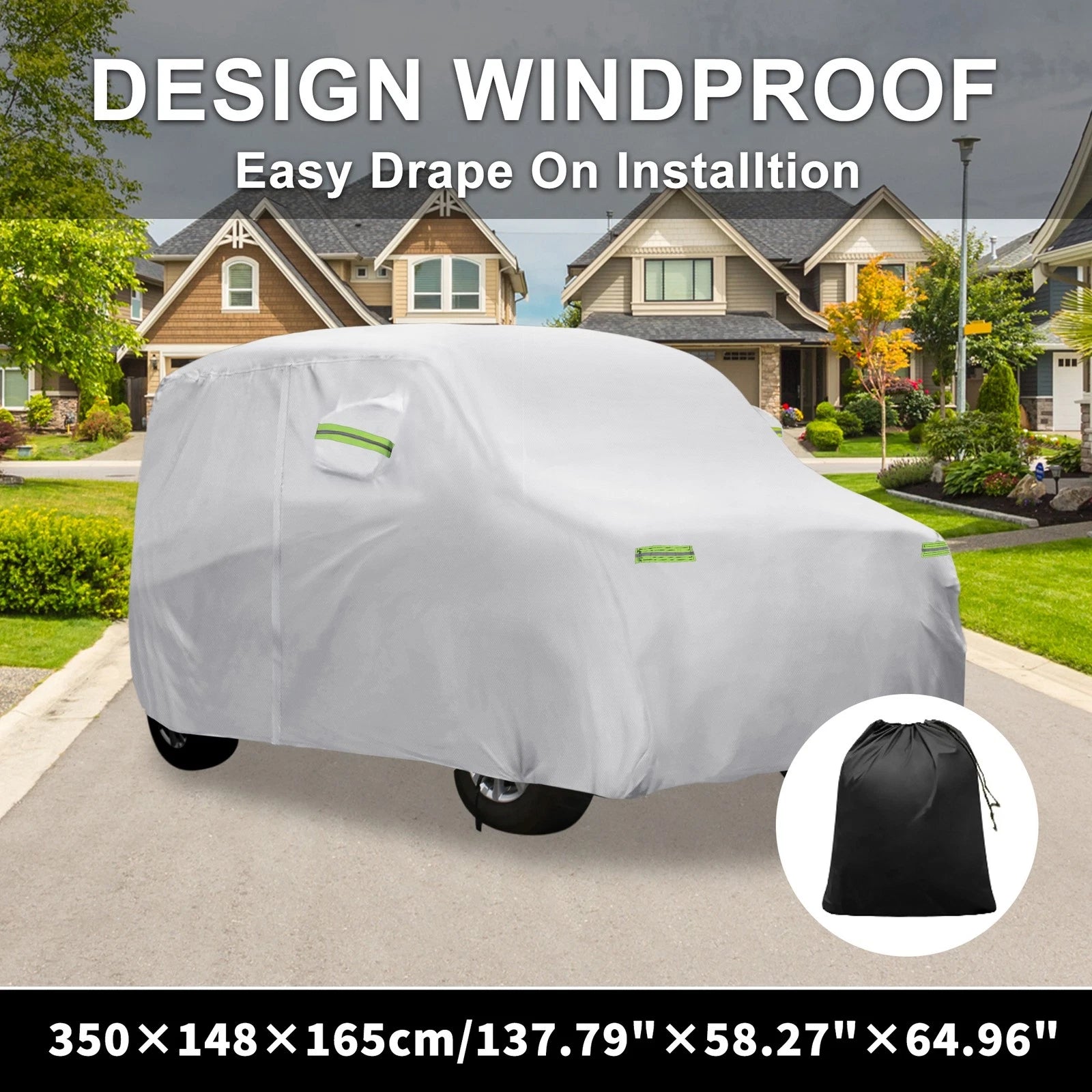 Waterproof Car Cover with Hook for Nissan Roox (350x148x165cm)