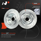 Rear Drilled Brake Rotors for Nissan 350Z 370Z Infiniti G37 Q60 (2003–2020)