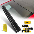 Windshield Sun Strip Black Vinyl Decal for Universal Fit (DURABLE K)