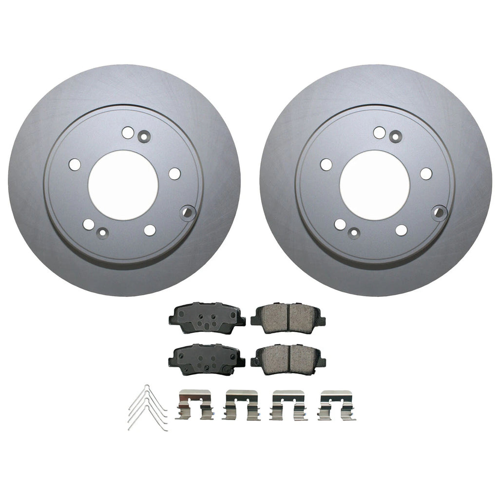 Rear Brake Kit 284mm Rotors & Akebono Pads for Hyundai Sonata, Kia Optima (2011–2019)