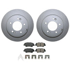 Rear Brake Kit 284mm Rotors & Akebono Pads for Hyundai Sonata, Kia Optima (2011–2019)