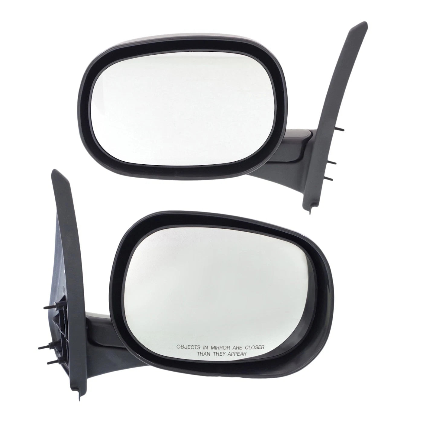 Set of 2 Manual Mirrors for Dodge Ram 1500 Van (1999–2003) Black Folding