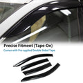 Set of 4 Window Deflectors for Honda CR-V (2007) - Black Vent Visors
