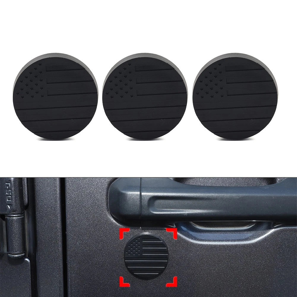 3X Lock Door Key Hole Socket Cover Trim for Jeep Wrangler TJ JK JL JT