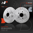 Rear Drilled & Slotted Brake Rotor & Pad for Chevrolet Cobalt (2005–2010)