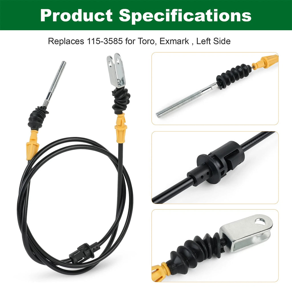 Left Side Brake Cable for Exmark Lazer Z E-Series (115-3585)