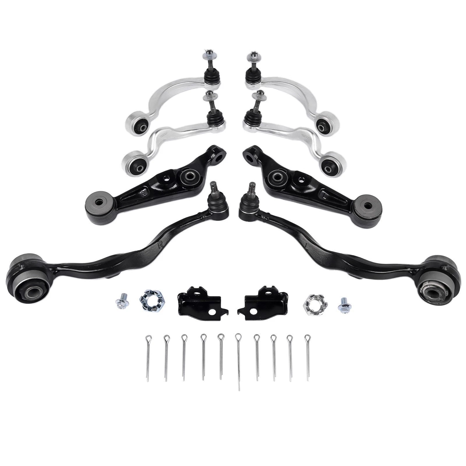 Set of 8 Front Upper & Lower Control Arms for Lexus LS460 LS460L LS600h (2007–2017)
