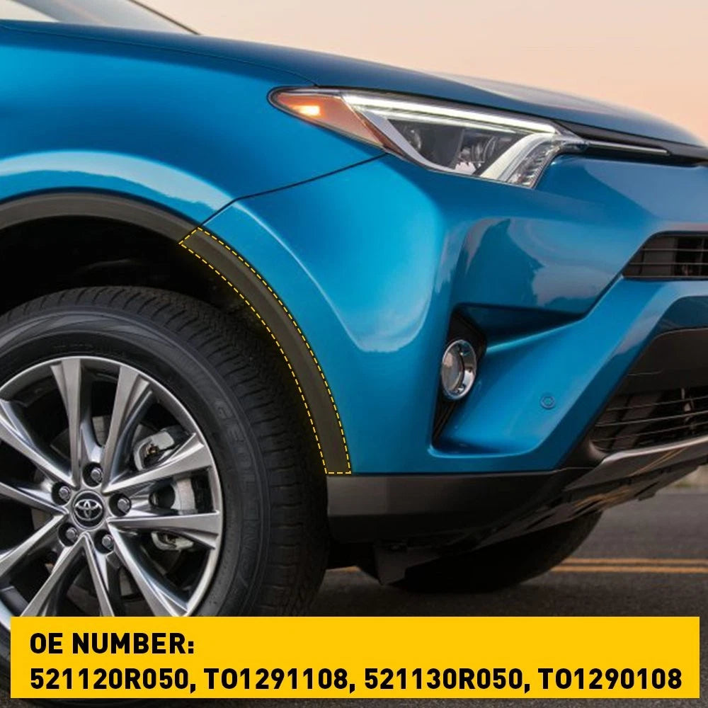 2X Front Bumper End Caps for Toyota RAV4 (2016–2018) Textured Right + Left