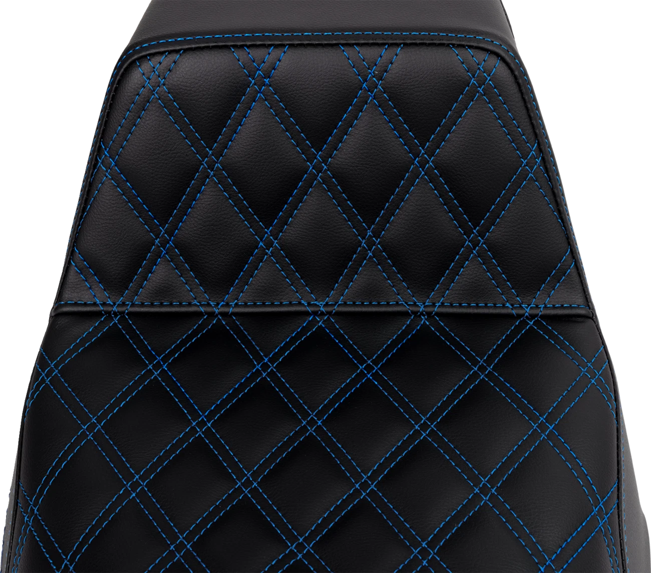SADDLEMEN Step-Up Seat for FLH/FLT (2008–2023) - Front Lattice Stitch, Blue Stitch
