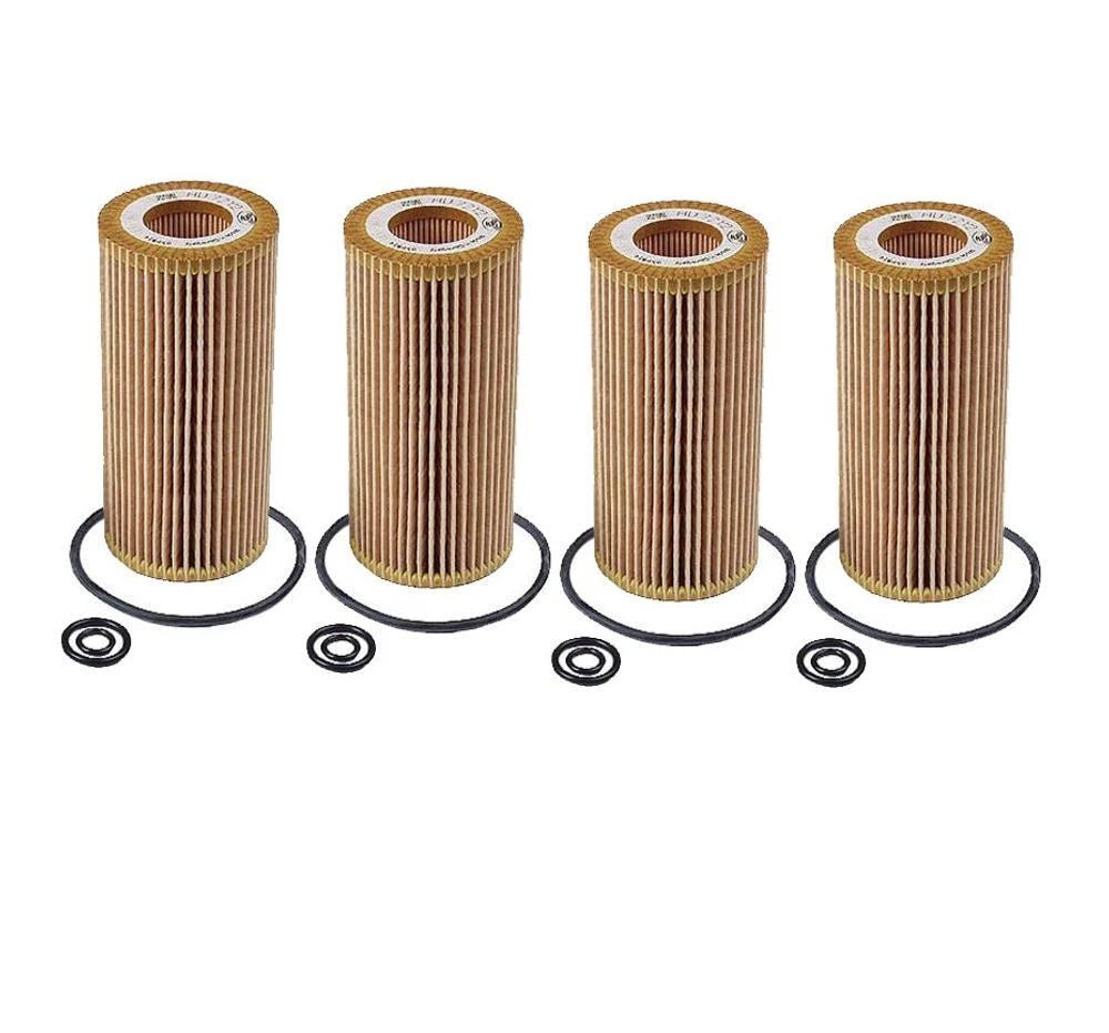Set of 4 Engine Oil Filters Cartridge for MB W211 S211 E320 L6 3.2 Turbo (2005–2006)