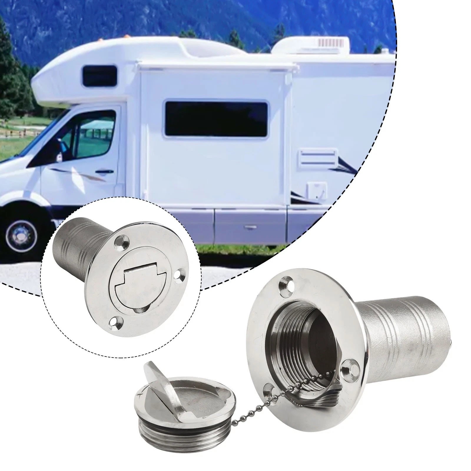 Keyless Fuel Tank Cap for Boat and RV (12 Inch)