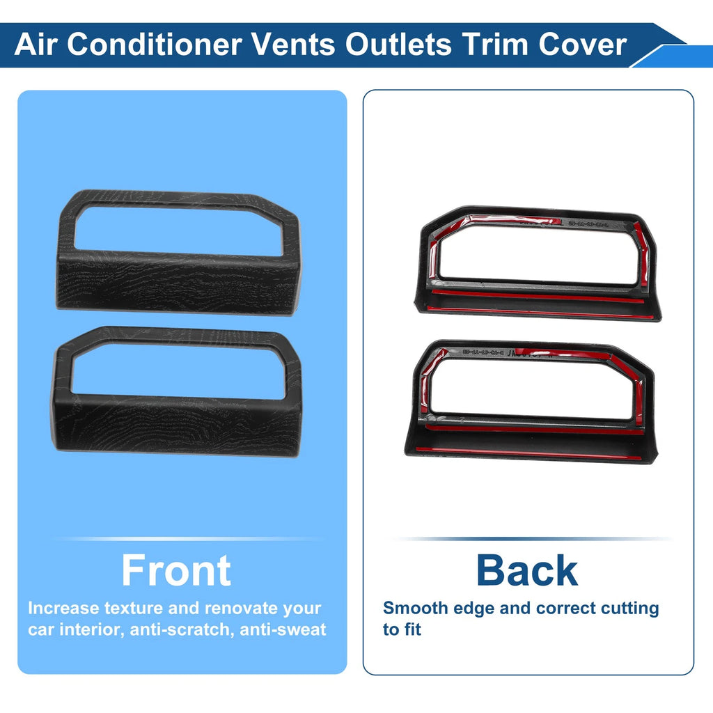 Air Condition Outlet Vent Trim Cover Frame for Toyota Tacoma (2016–2023) Black Woodgrain