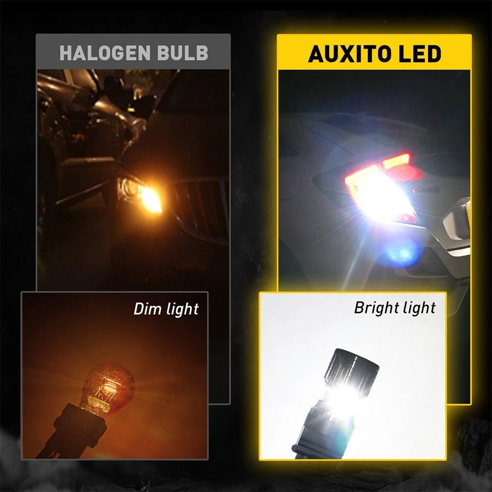 Set of 2 AUXITO 3157 LED Reverse Backup Light Bulbs 6000K for Vehicles