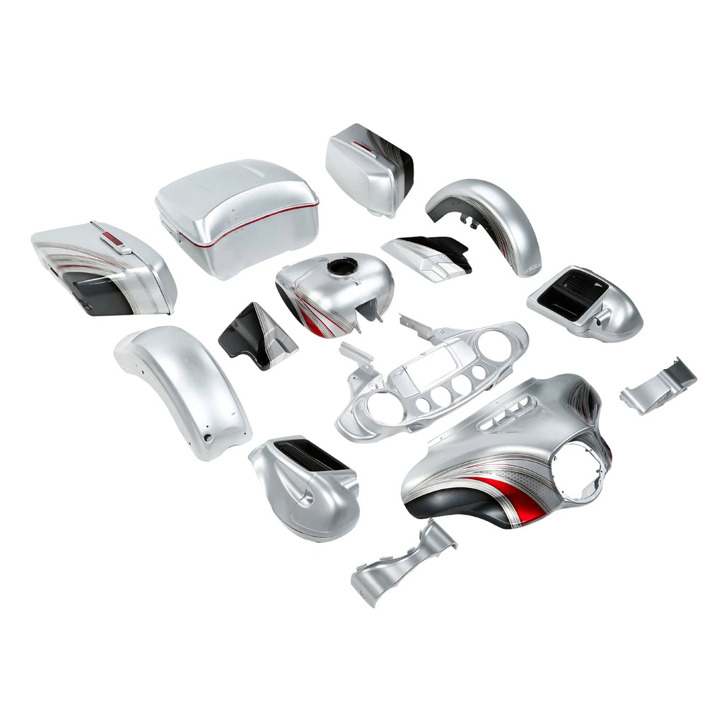 Fairing Bodywork for Harley CVO Street Glide (2014–2023) Candy Red/Silver