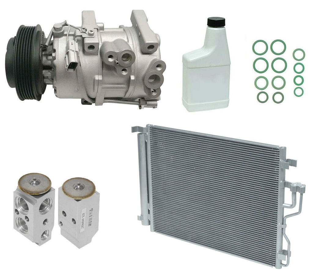 AC Compressor Kit with Condenser Replacement for Toyota Hilux (2010–2018)