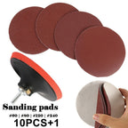 10pcs Sanding Discs for Rotary Tool (4x 60, 2x 80, 2x 120, 2x 240 Grit)