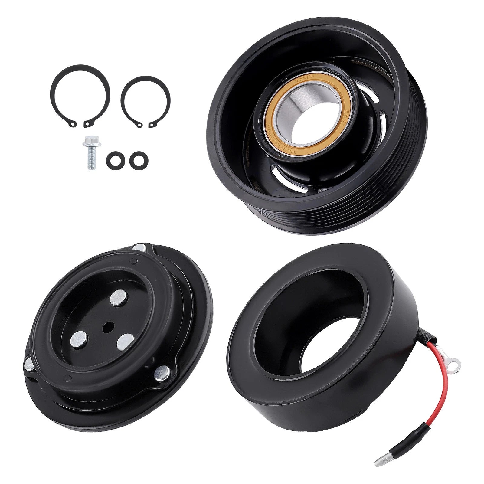 AC Compressor Clutch Coil Pulley Kit for Toyota Tacoma 2.7L (2005–2015)