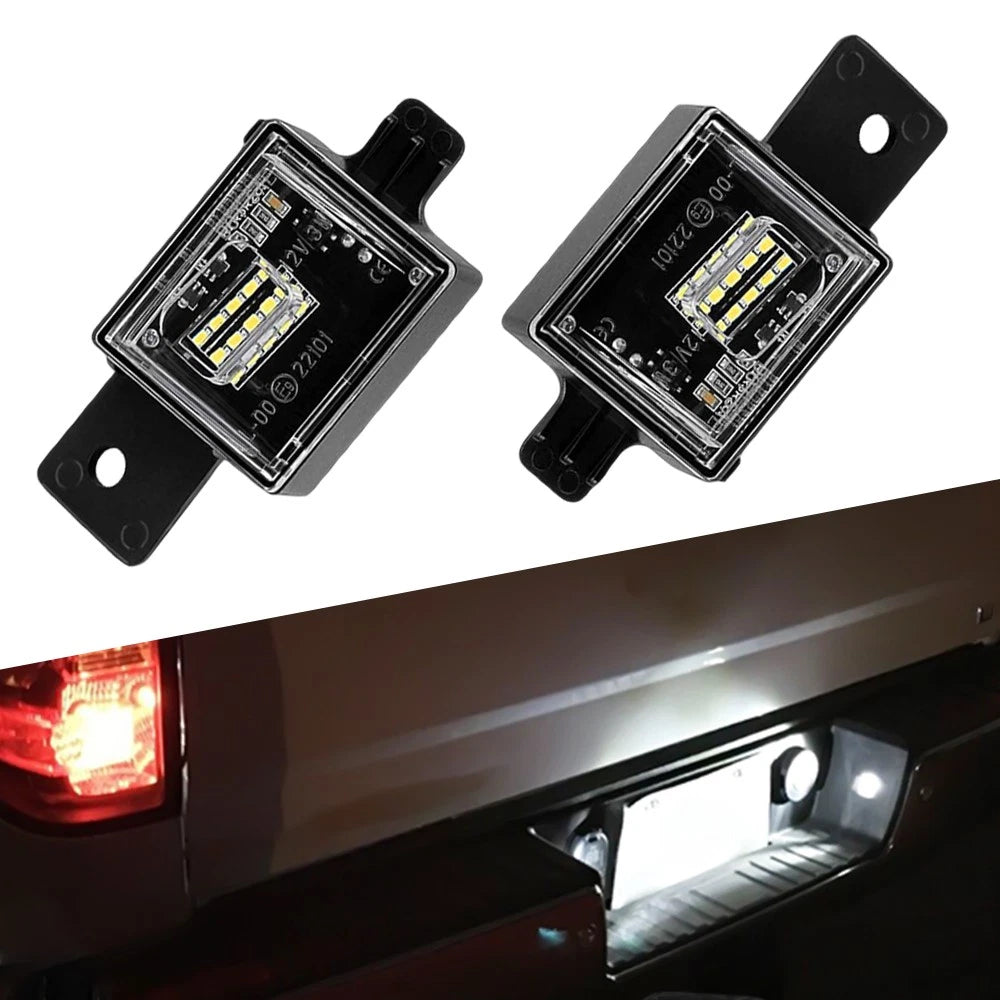 2X LED License Plate Tag Light for Chevy Silverado GMC Sierra (2014–2018)