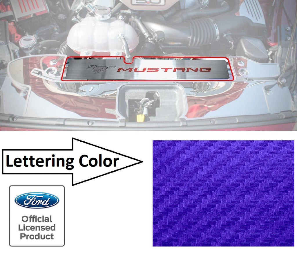 Radiator Cover Plate with Purple Carbon Fiber for 2015–2017 Ford Mustang GT