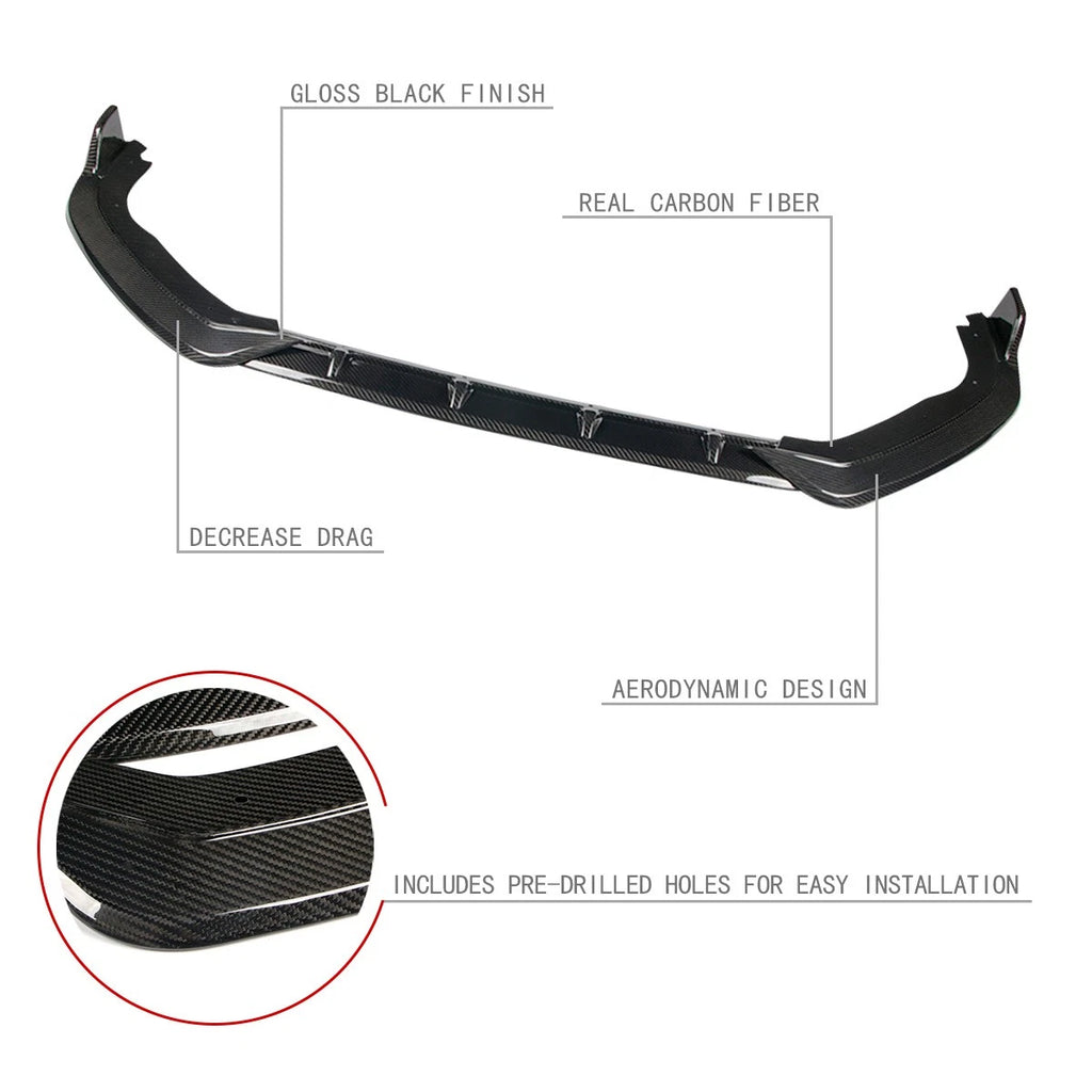 Carbon Fiber Front Bumper Lip for Honda Fit (2018–2021)