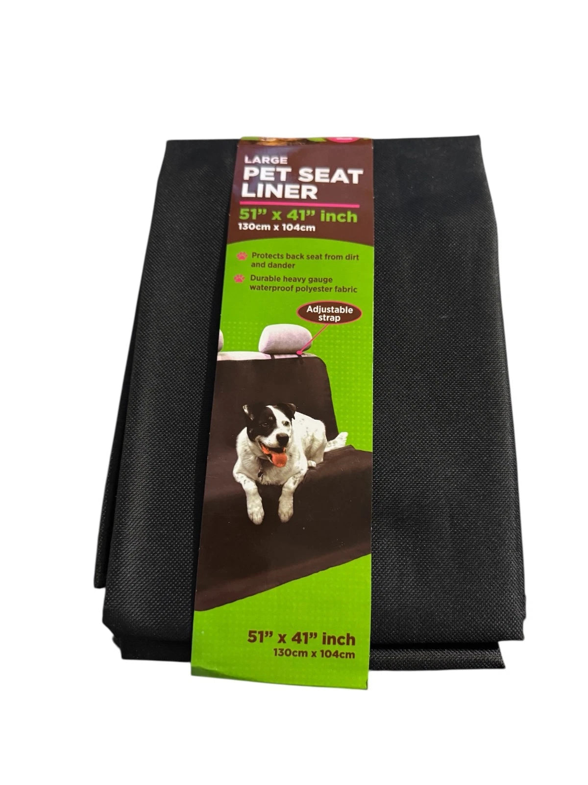 Pet Seat Liner for BDK Auto (51" X 41") Waterproof Black Adjustable