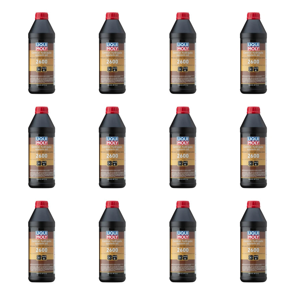 Set of 12 Liqui Moly 12L Central Hydraulic System Oil 2600