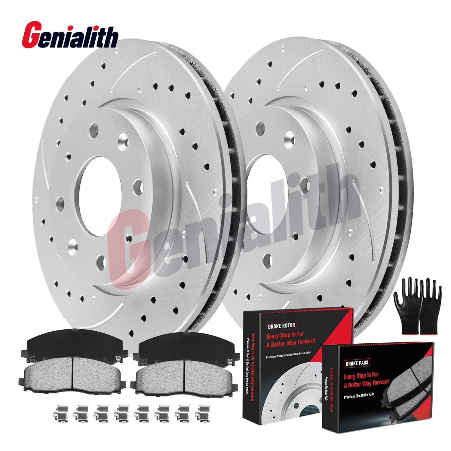 330mm Front Drilled Rotor & Ceramic Brake Pad for Dodge Grand Caravan (2012–2020)