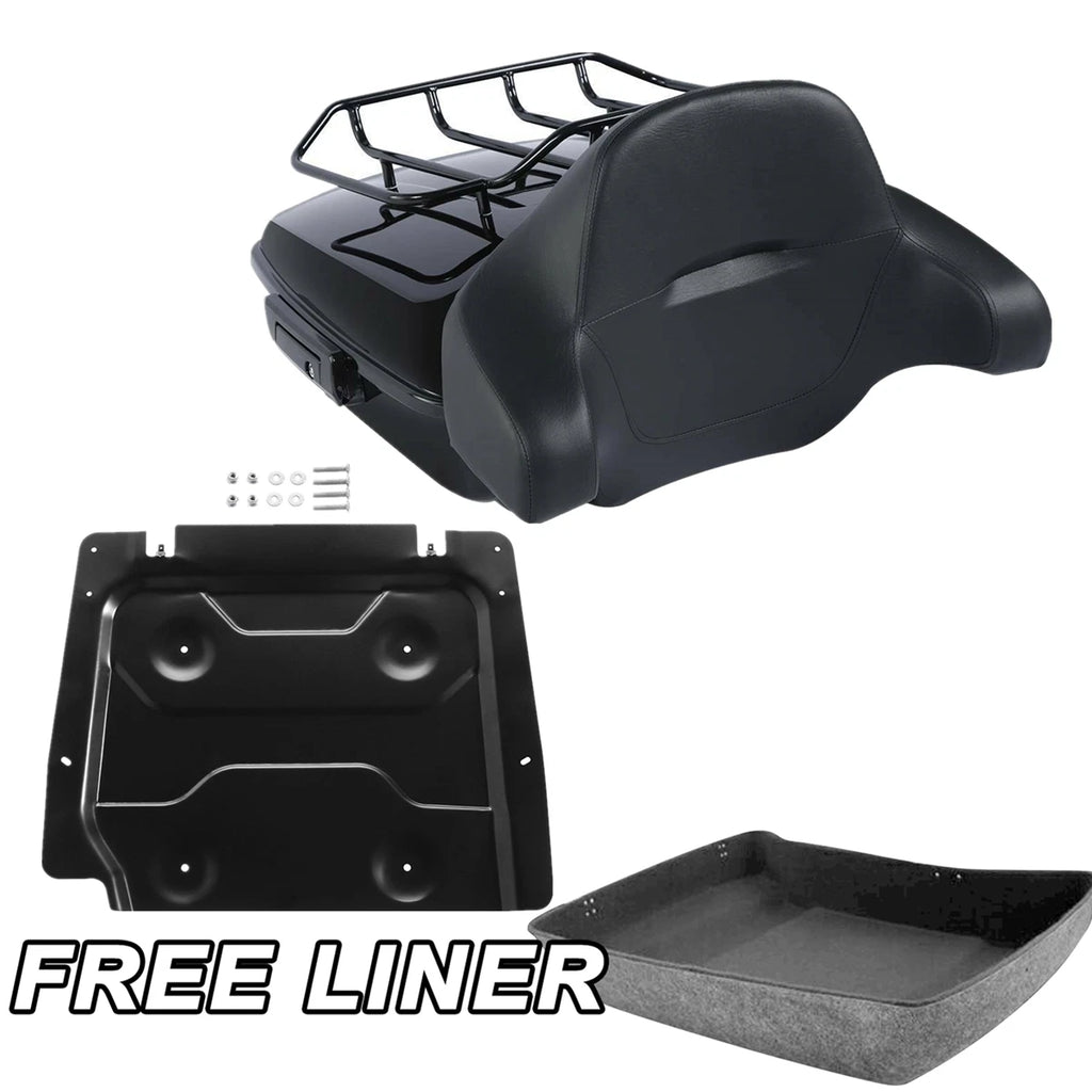Chopped Trunk Backrest Rack Base Plate for Harley Street Road Glide (2014–2023)