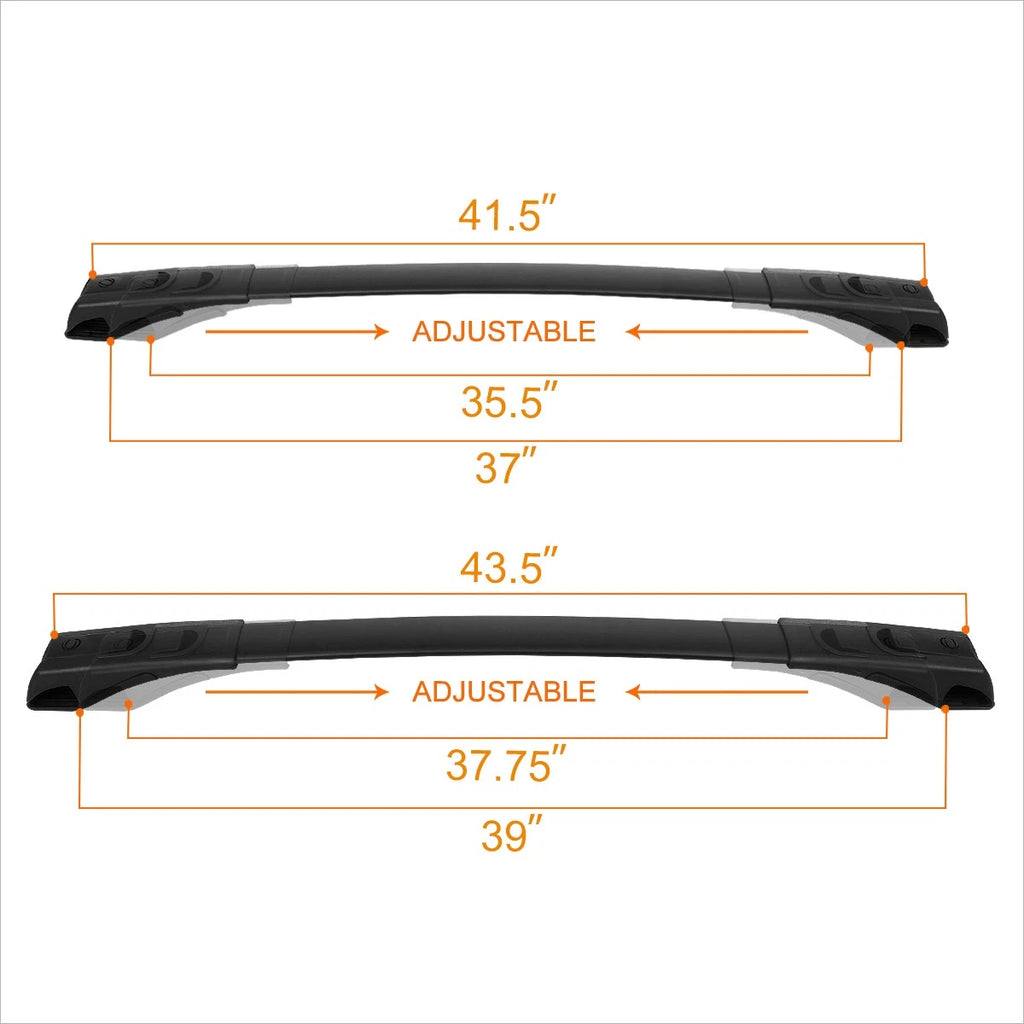 Set of 2 Roof Rack Crossbars for Toyota RAV4 (2013–2016)