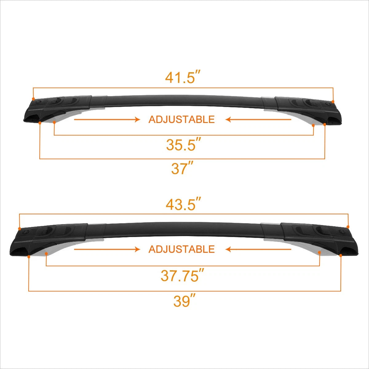 Set of 2 Roof Rack Crossbars for Toyota RAV4 (2013–2016)